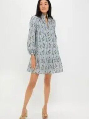 NWT Tuckernuck Blue Daisy Embroidered Palmerston Dress Size L